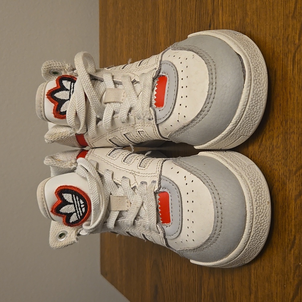 Sz 10.5 Adidas Drop Step C Slip-On High Top Shoes for toddler boys